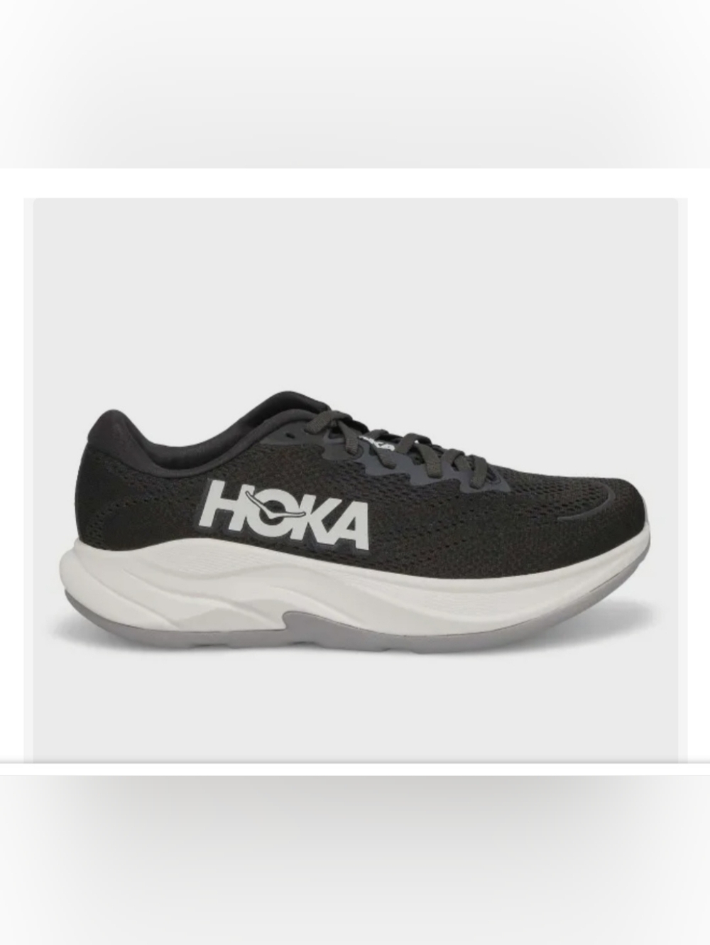 HOKA RINCON 4 SNEAKERS BLACK WHITE MEN'S 8.5 2E (WIDE)